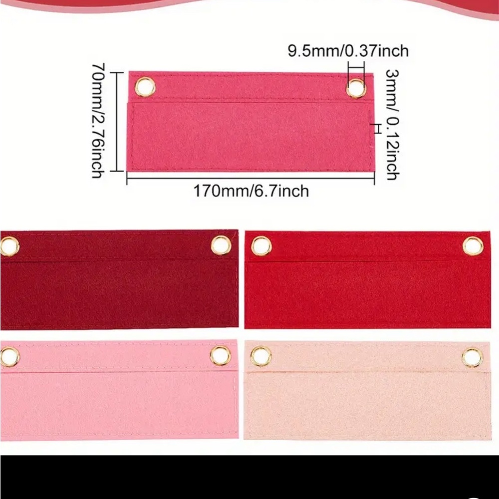 Bundle! One Wool Felt Rectangular Insert With Rai… - image 1